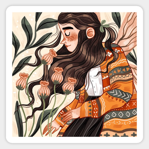 Autumn Fairy Sticker by Iz Ptica